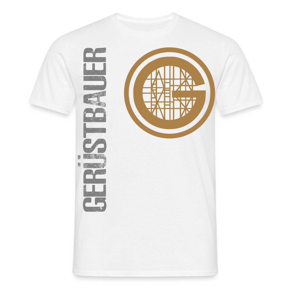 Unisex T-Shirt "Gerüstbauer" Weiß Männer T-Shirt
