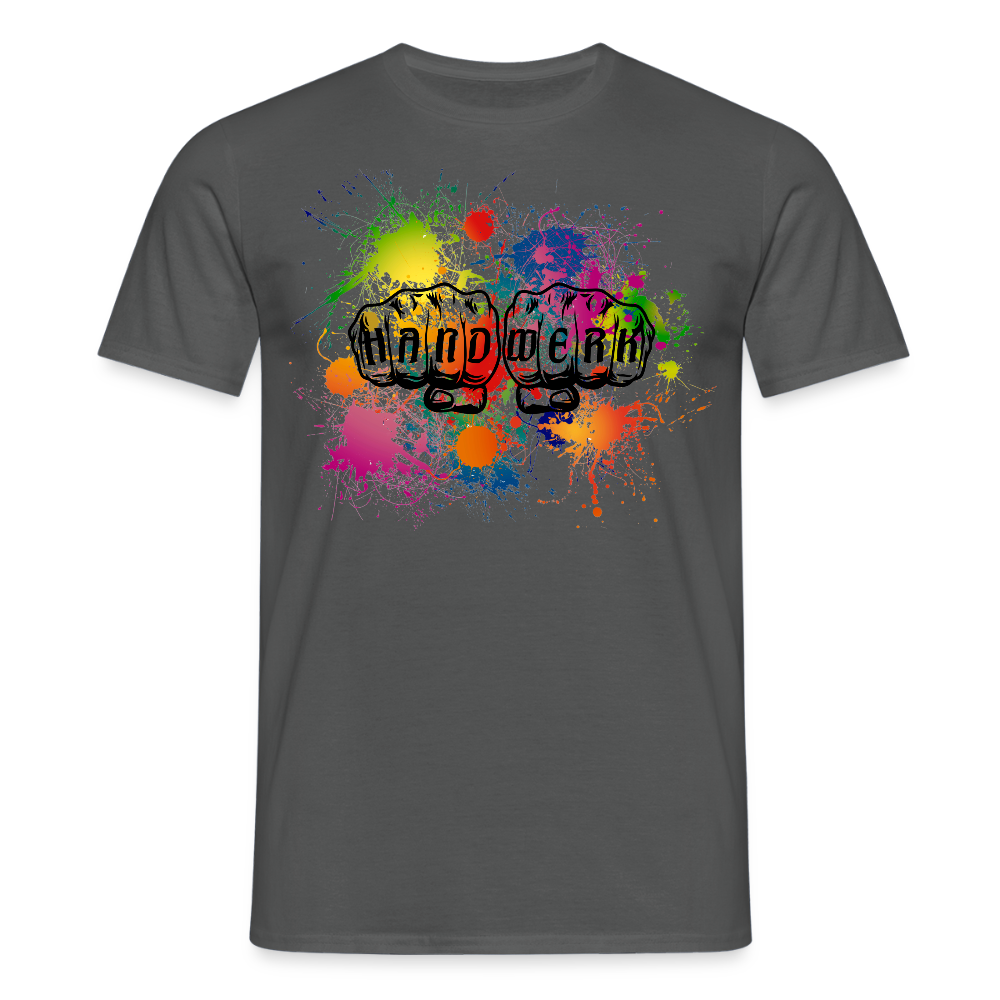 Unisex T-Shirt "Handwerk-Farbklecks" Anthrazit Männer T-Shirt