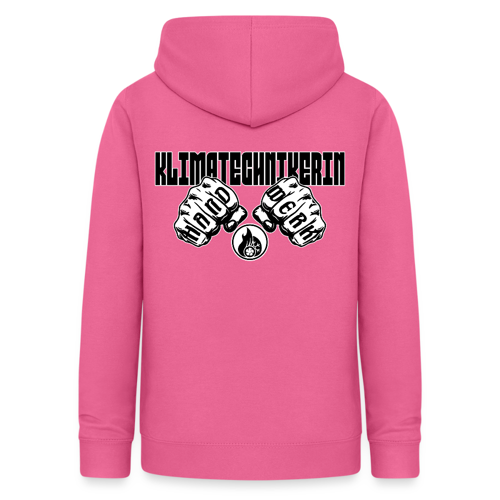 Frauen Hoodie "Klimatechnikerin" (beidseitig beruckt) Pink Frauen Hoodie