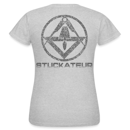 Frauen T-Shirt "Stuckateur" Grau meliert Frauen T-Shirt