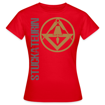 Frauen T-Shirt "Stuckateurin" Rot Frauen T-Shirt