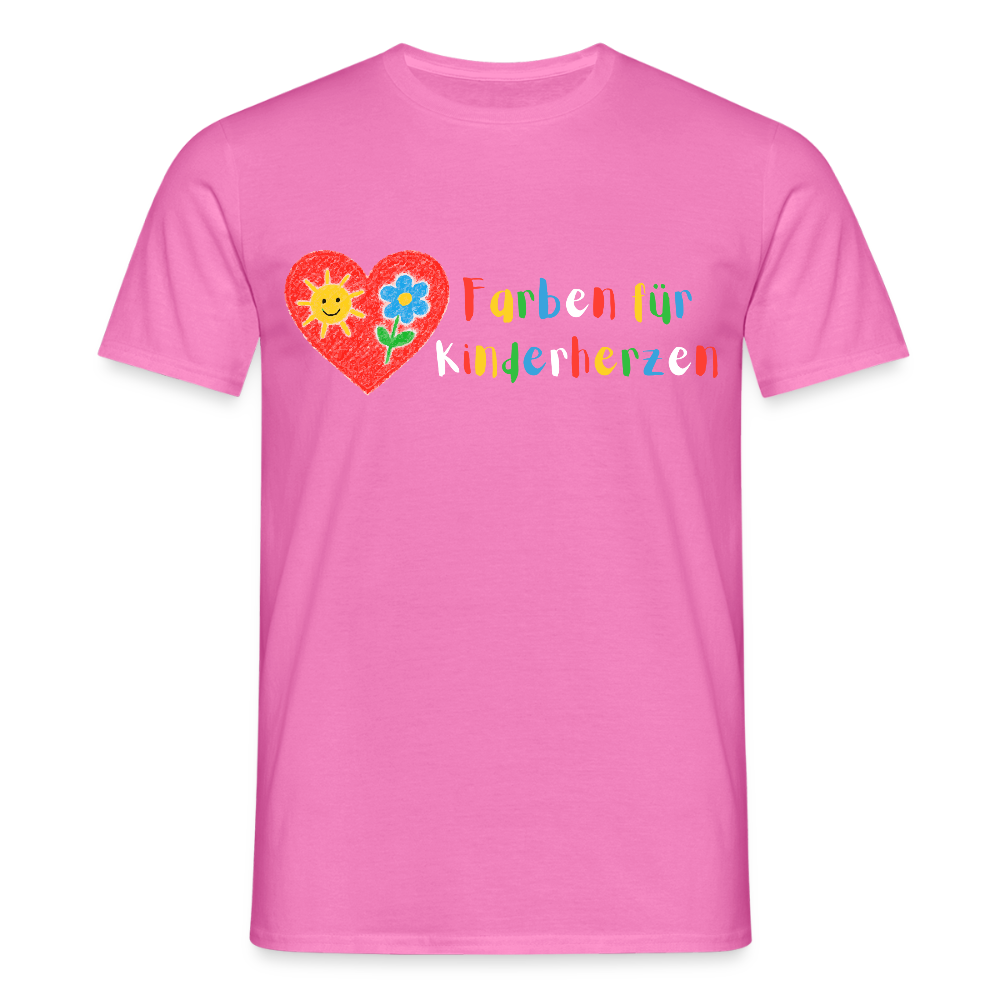 Unisex T-Shirt "Farben für Kinderherzen" Pink Männer T-Shirt
