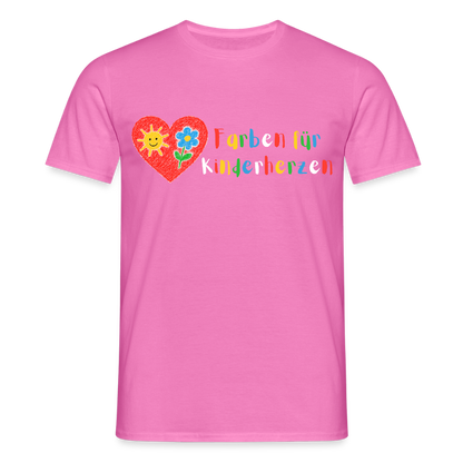 Unisex T-Shirt "Farben für Kinderherzen" Pink Männer T-Shirt
