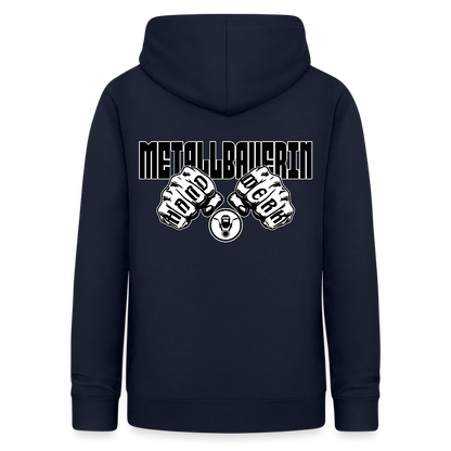 Frauen Hoodie "Metallbauerin" (beidseitig beruckt) - Navy