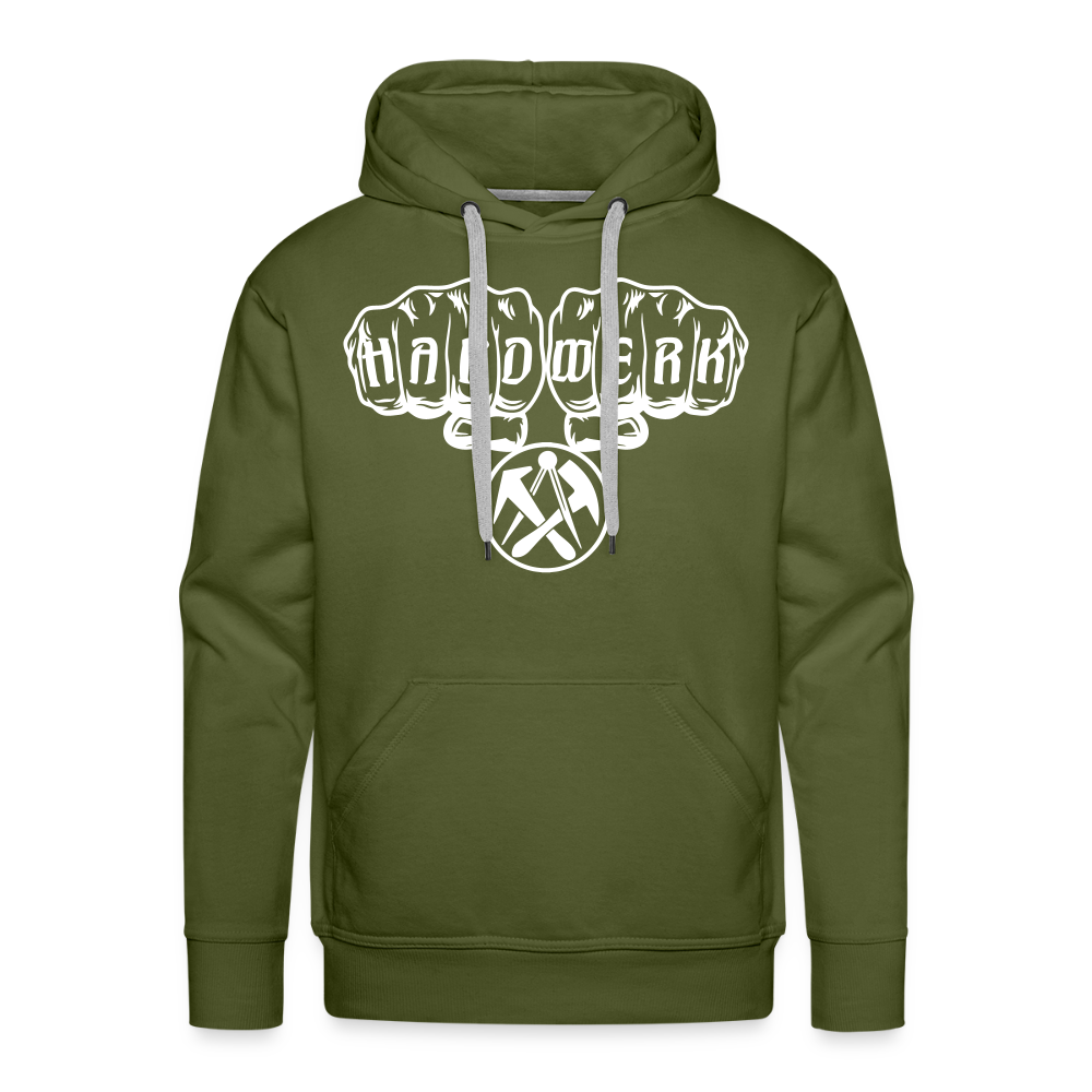 Männer Premium Hoodie "Dachdecker" Olivgrün Männer Premium Hoodie
