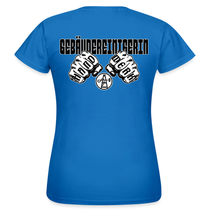 Frauen T-Shirt "Gebäudereinigerin" (beidseitig bedruckt) - Royalblau