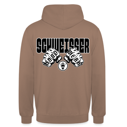 Unisex Hoodie "Schweisser" (beidseitig bedruckt) Mokka Unisex Hoodie