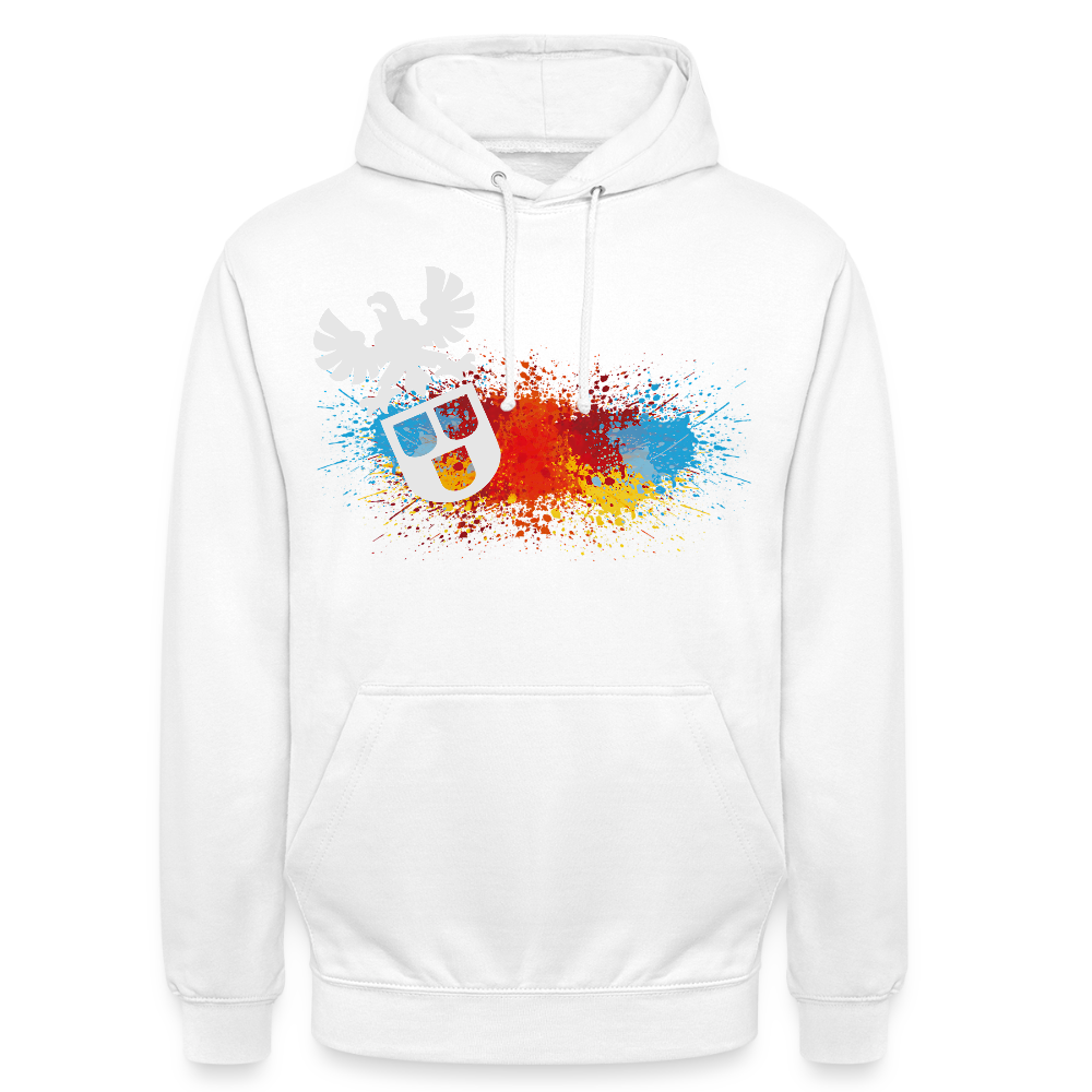 Unisex Hoodie "Maler-Splash" Weiß Unisex Hoodie