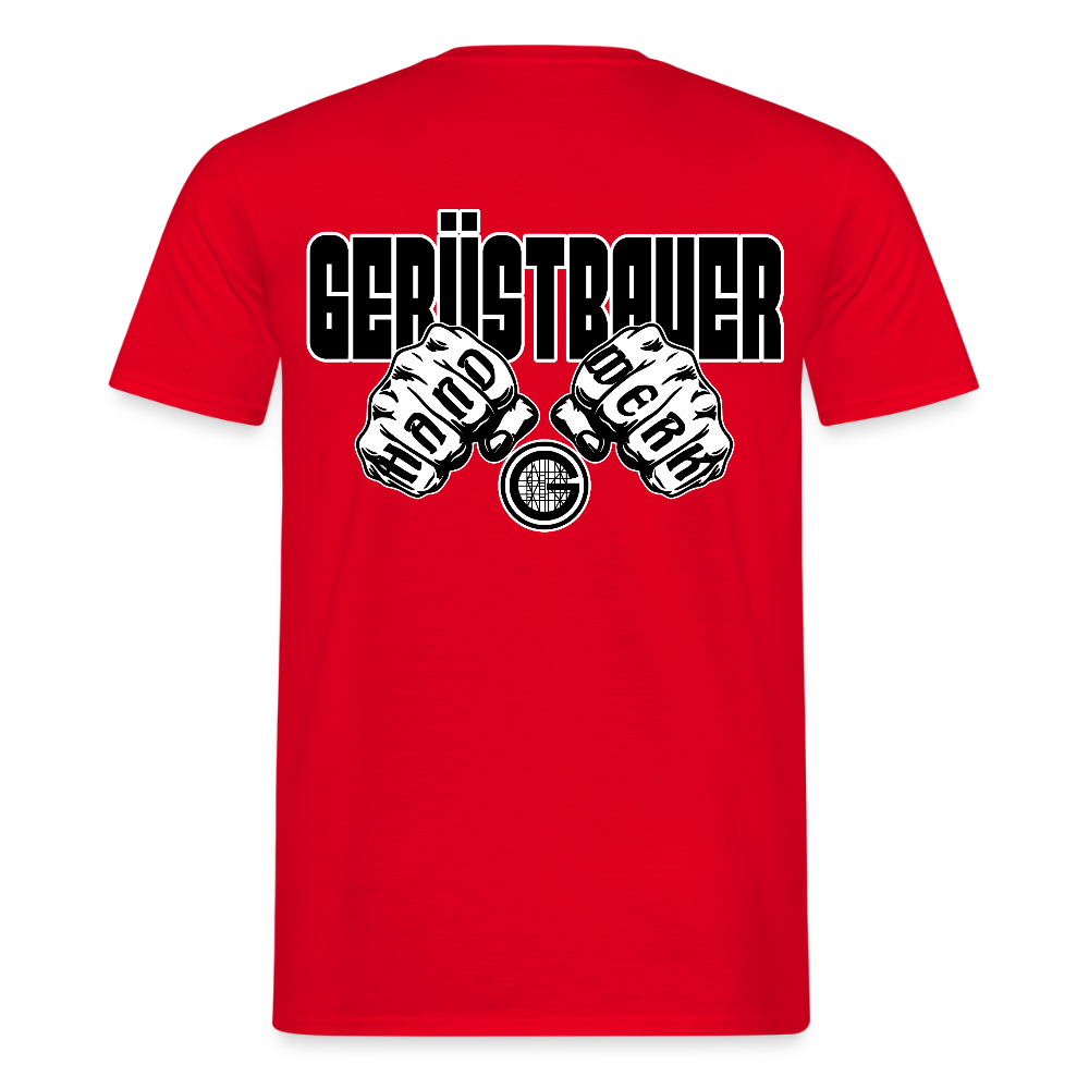 Unisex T-Shirt "Gerüstbauer" Rot Männer T-Shirt