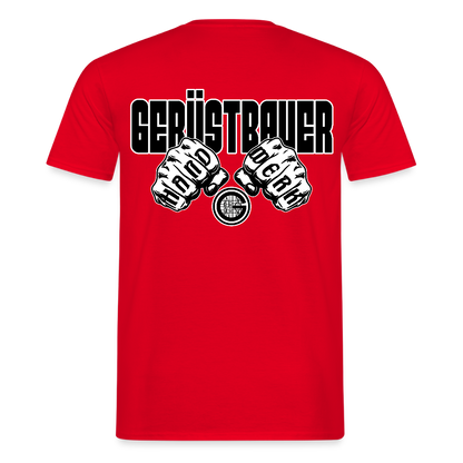 Unisex T-Shirt "Gerüstbauer" Rot Männer T-Shirt
