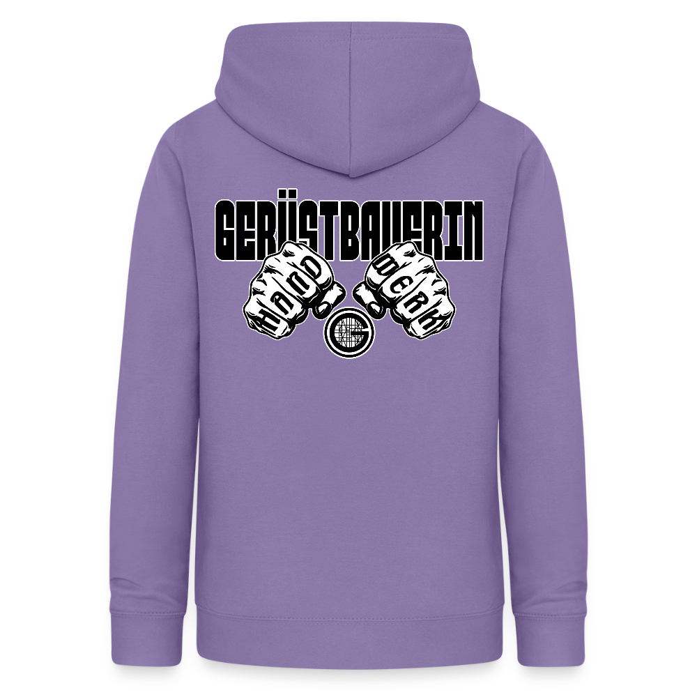 Frauen Hoodie "Gerüstbauerin" (beidseitig beruckt) - Lavendel