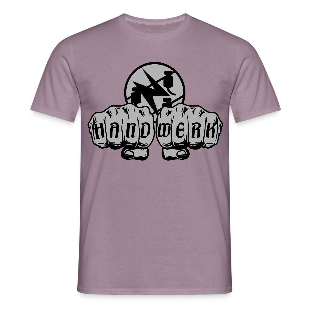 Unisex T-Shirt "Elektriker" Lilagrau Männer T-Shirt