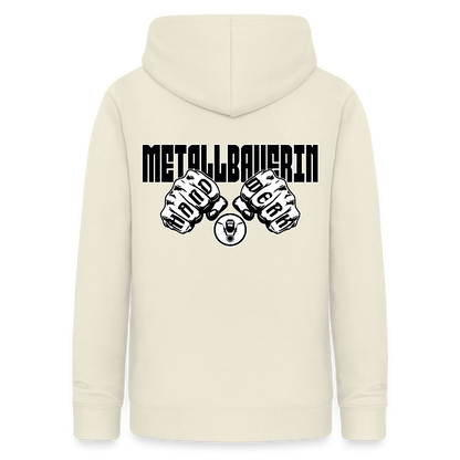 Frauen Hoodie "Metallbauerin" (beidseitig beruckt) - Vanille-Milchshake