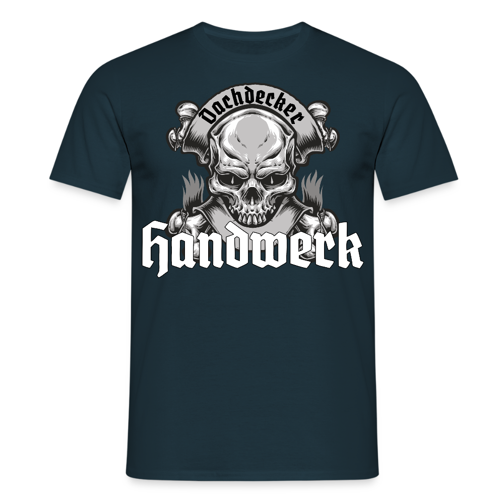 Unisex T-Shirt "Skull-Dachdecker" Navy Männer T-Shirt
