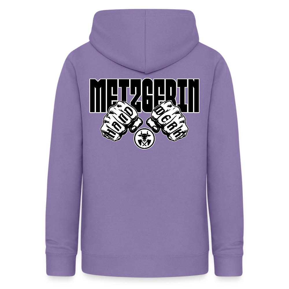 Frauen Hoodie "Metzgerin" (beidseitig beruckt) Lavendel Frauen Hoodie
