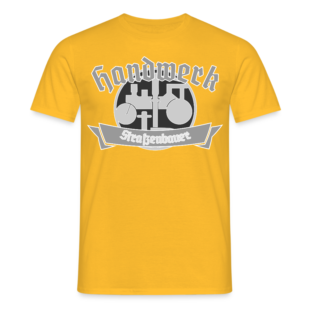 Unisex T-Shirt "Strassenbauer" Gelb Männer T-Shirt