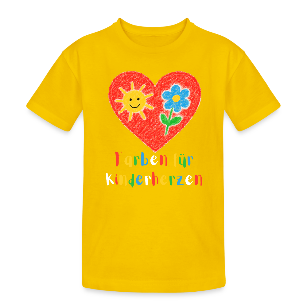 Kinder T-Shirt "Farben für Kinderherzen" Eigelb Kinder Heavy Cotton T-Shirt