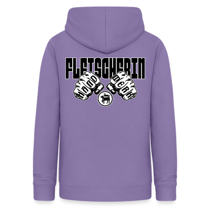 Frauen Hoodie "Fleischerin" (beidseitig beruckt) Lavendel Frauen Hoodie
