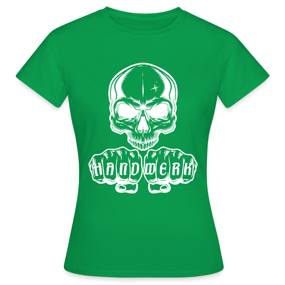 Frauen T-Shirt "Skull-Handwerk" Kelly Green Frauen T-Shirt