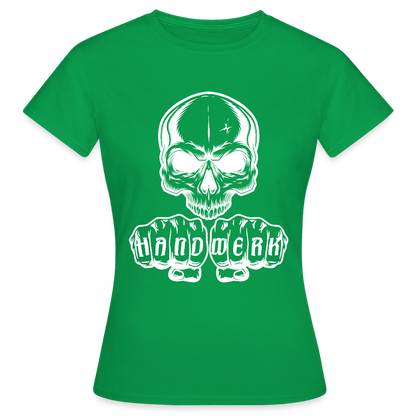 Frauen T-Shirt "Skull-Handwerk" Kelly Green Frauen T-Shirt