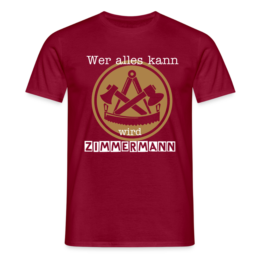 Unisex T-Shirt "Zimmermann" Ziegelrot Männer T-Shirt