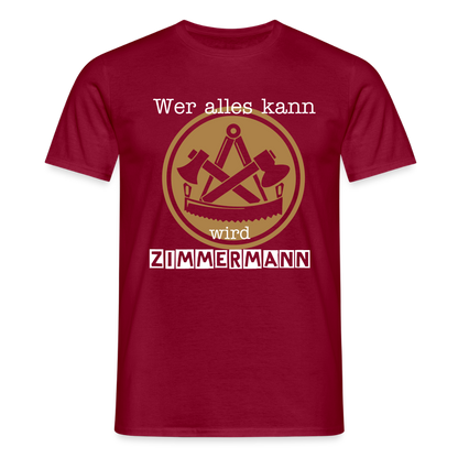 Unisex T-Shirt "Zimmermann" Ziegelrot Männer T-Shirt