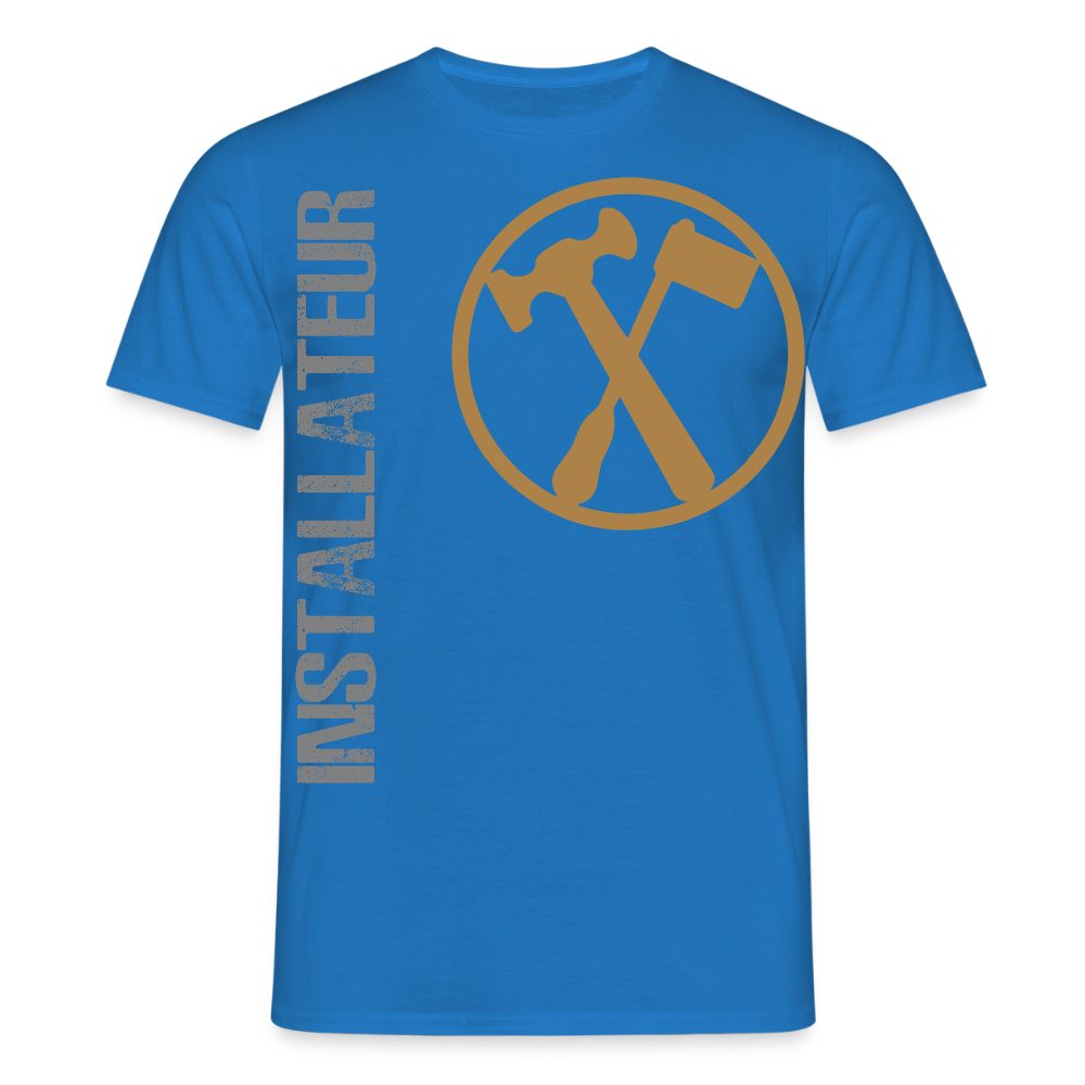 Unisex T-Shirt "Installateur" Royalblau Männer T-Shirt