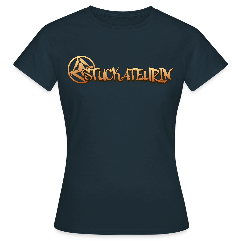 Frauen T-Shirt "Stuckateurin" Navy Frauen T-Shirt