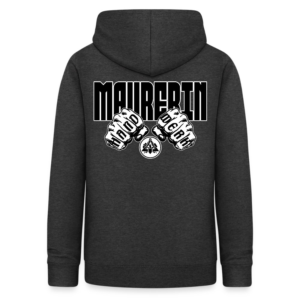 Frauen Hoodie "Maurerin" (beidseitig beruckt) Anthrazit Frauen Hoodie
