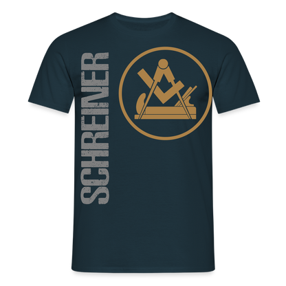 Unisex T-Shirt "Schreiner" Navy Männer T-Shirt