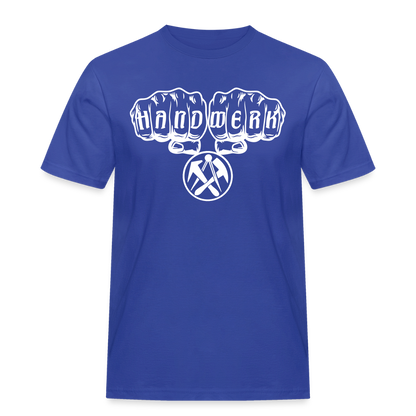 Männer Workwear T-Shirt "Dachdecker" Royalblau Männer Workwear T-Shirt