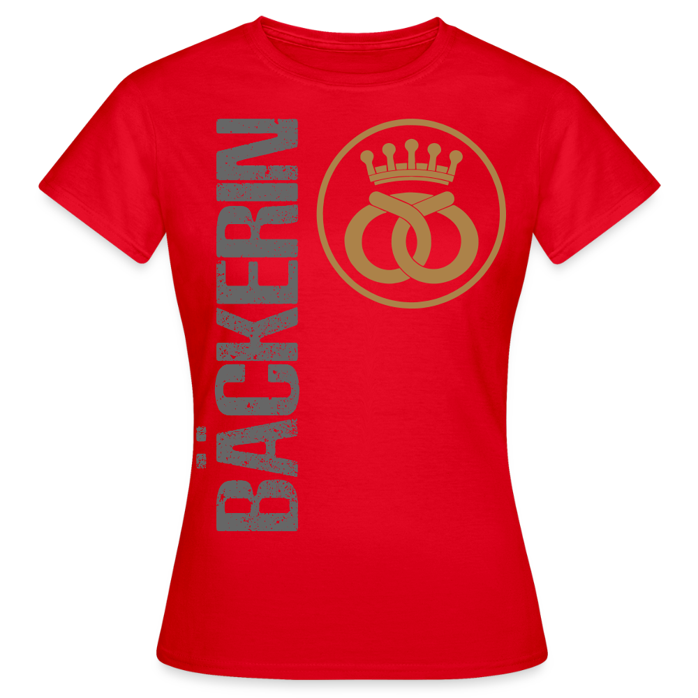 Frauen T-Shirt "Bäckerin" Rot Frauen T-Shirt