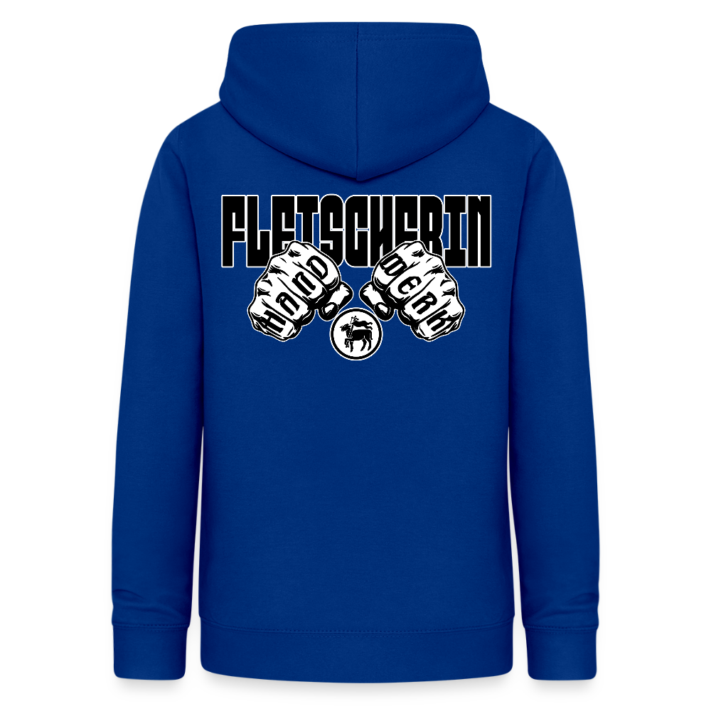 Frauen Hoodie "Fleischerin" (beidseitig beruckt) Royalblau Frauen Hoodie