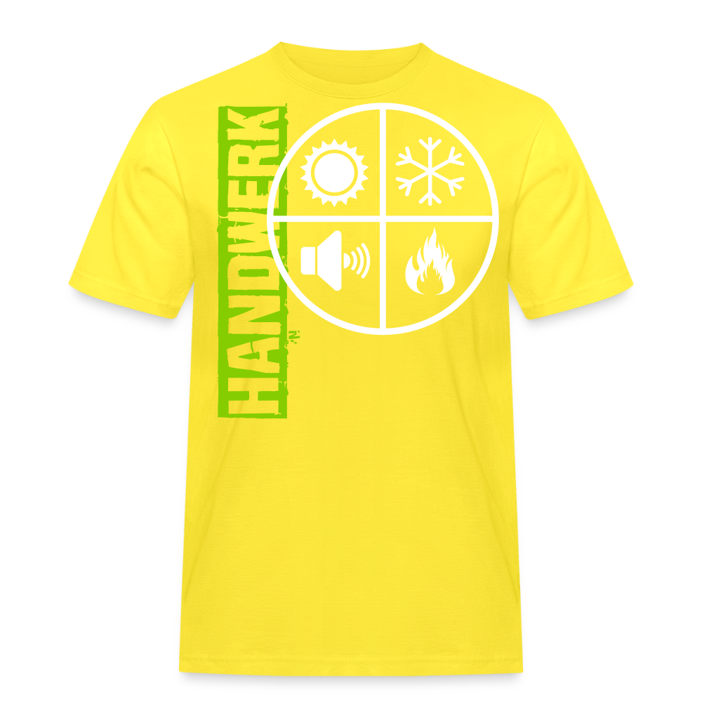 Unisex Workwear T-Shirt "Isolierer" Gelb Männer Workwear T-Shirt