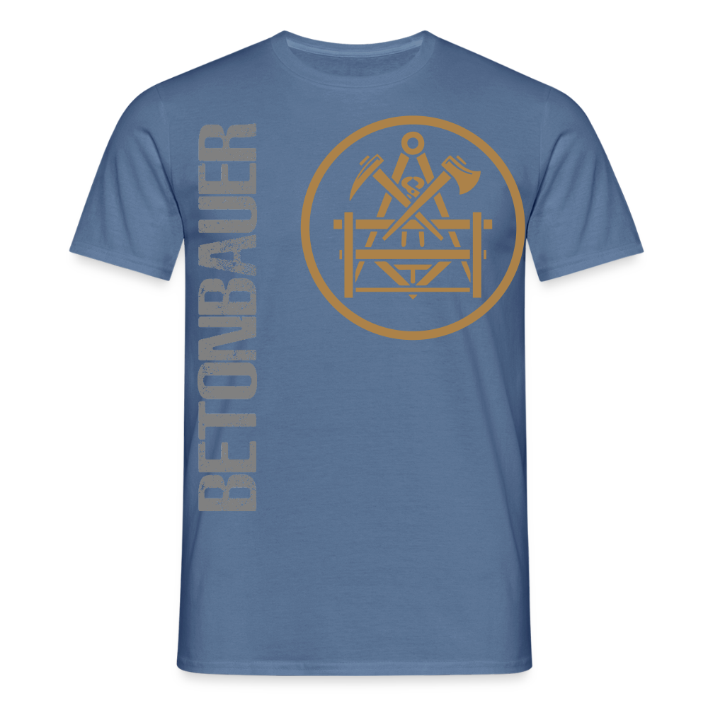 Unisex T-Shirt "Betonbauer" Taubenblau Männer T-Shirt