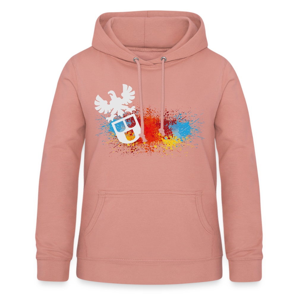 Frauen Hoodie "Maler-Splash" Altrosa Frauen Hoodie