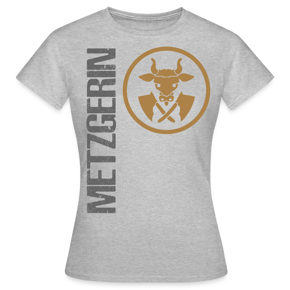 Frauen T-Shirt "Metzgerin" Grau meliert Frauen T-Shirt