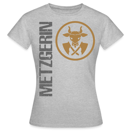 Frauen T-Shirt "Metzgerin" Grau meliert Frauen T-Shirt
