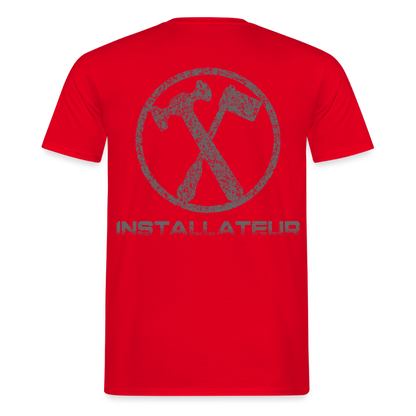 Unisex T-Shirt "Installateur" Rot Männer T-Shirt