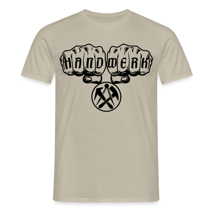 Unisex T-Shirt "Dachdecker" Sandbeige Männer T-Shirt