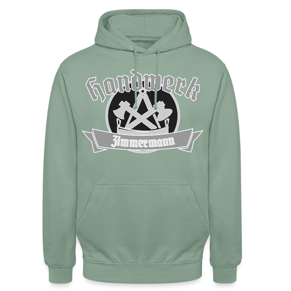 Unisex Hoodie "Zimmermann" Graugrün Unisex Hoodie