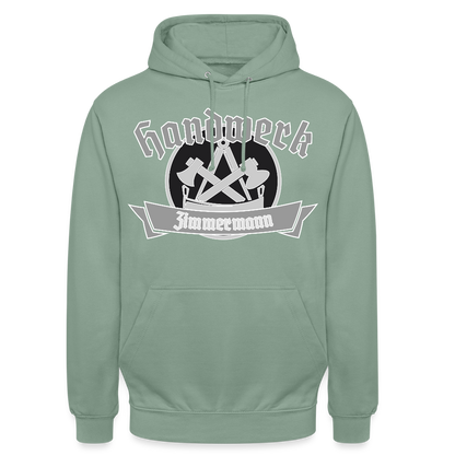 Unisex Hoodie "Zimmermann" Graugrün Unisex Hoodie