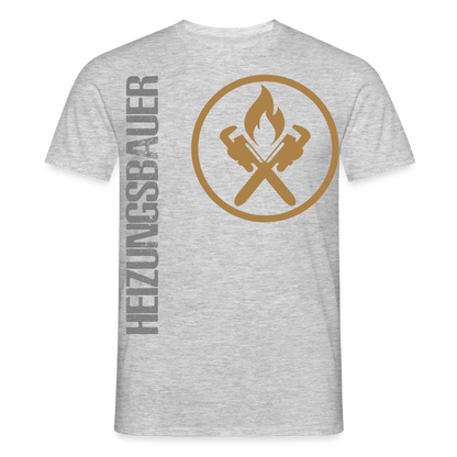 Unisex T-Shirt "Heizungsbauer" Grau meliert Männer T-Shirt