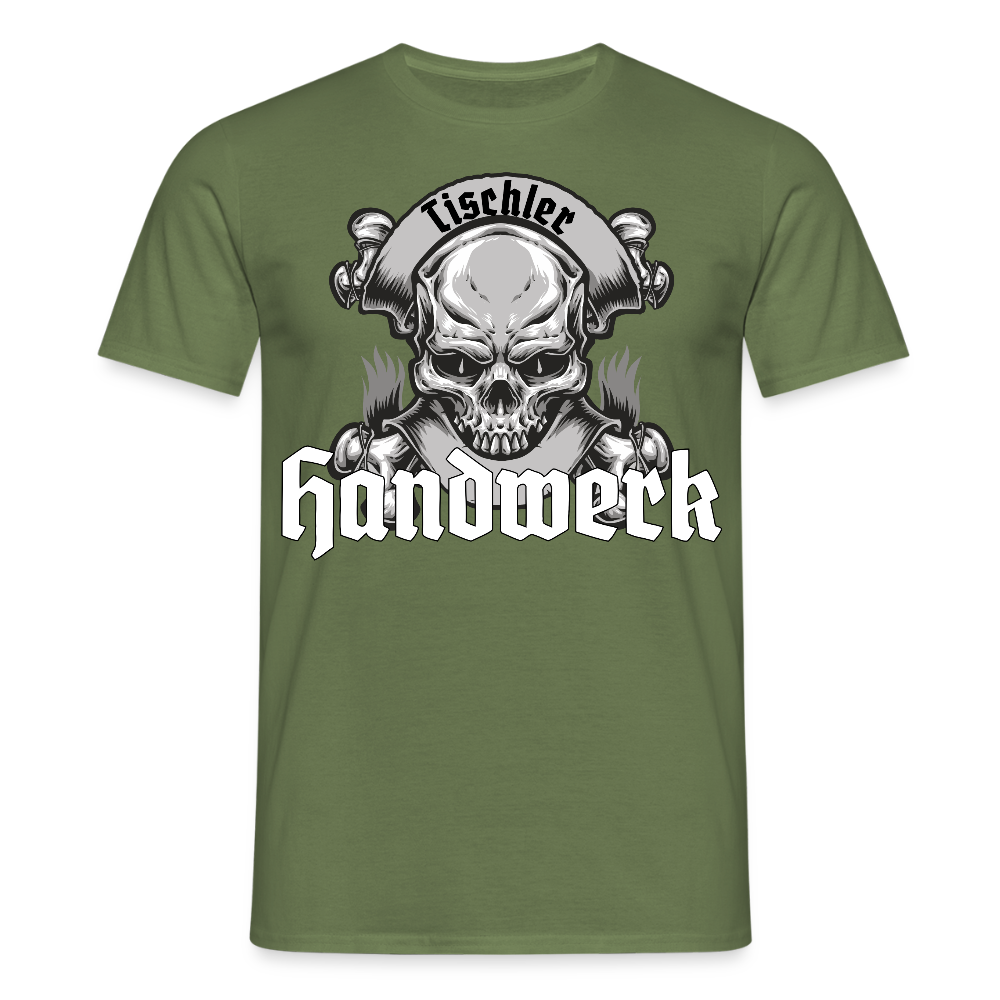 Unisex T-Shirt "Skull-Tischler" Militärgrün Männer T-Shirt