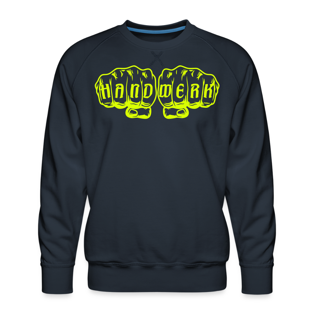 Unisex Premium Pullover "Bäcker" neongelb Navy Männer Premium Pullover