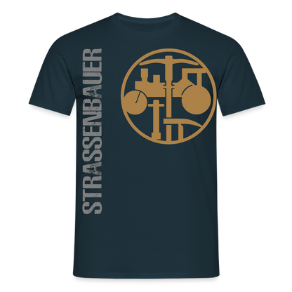 Unisex T-Shirt "Strassenbauer" Navy Männer T-Shirt