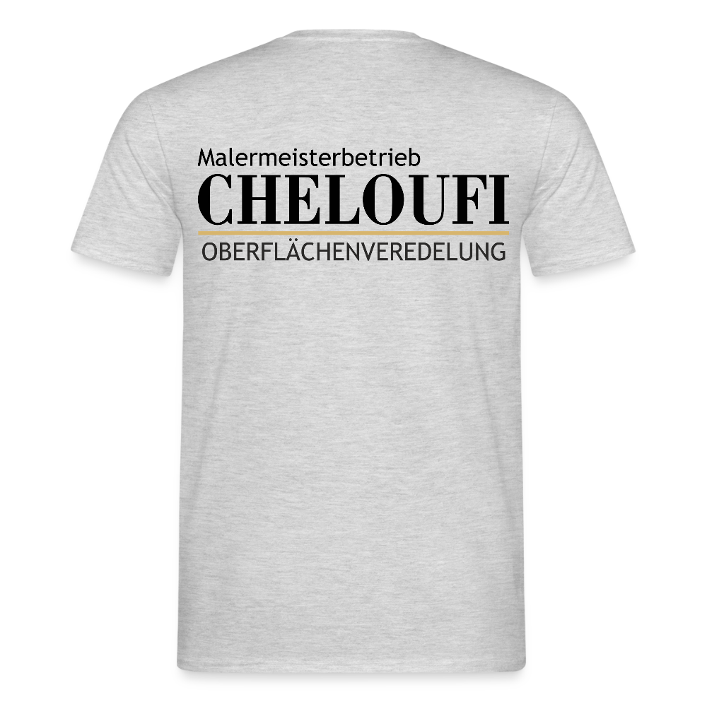 Unisex T-Shirt "Cheloufi" ohne Social Grau meliert Männer T-Shirt