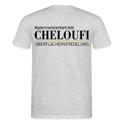 Unisex T-Shirt "Cheloufi" ohne Social Grau meliert Männer T-Shirt