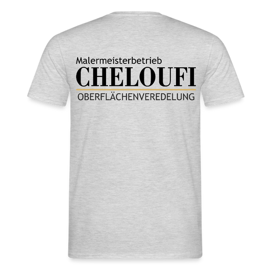 Unisex T-Shirt "Cheloufi" ohne Social Grau meliert Männer T-Shirt