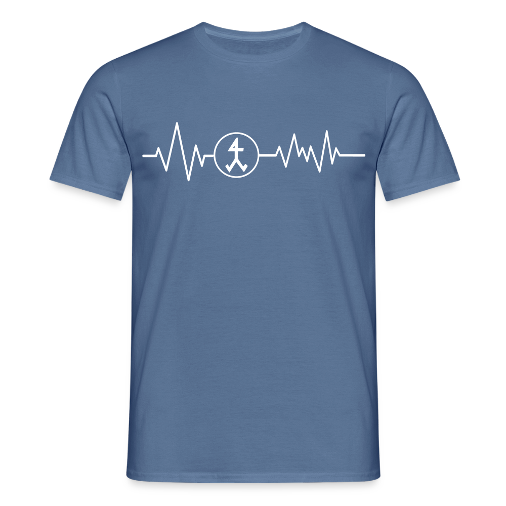 Unisex T-Shirt "Steinmetz" Taubenblau Männer T-Shirt